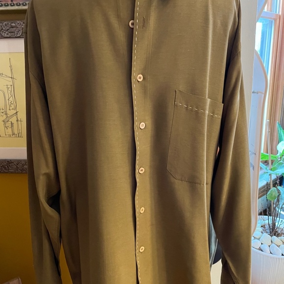 Paul Smith Silk Blend Shirt with Stitching Detail Large - Picture 6 of 6